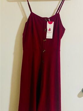 Brand new Girls' Wine Button-Front Sundress by Berydress
